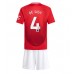 Maillot de foot Manchester United Matthijs de Ligt #4 Domicile vêtements enfant 2024-25 Manches Courtes (+ pantalon court)